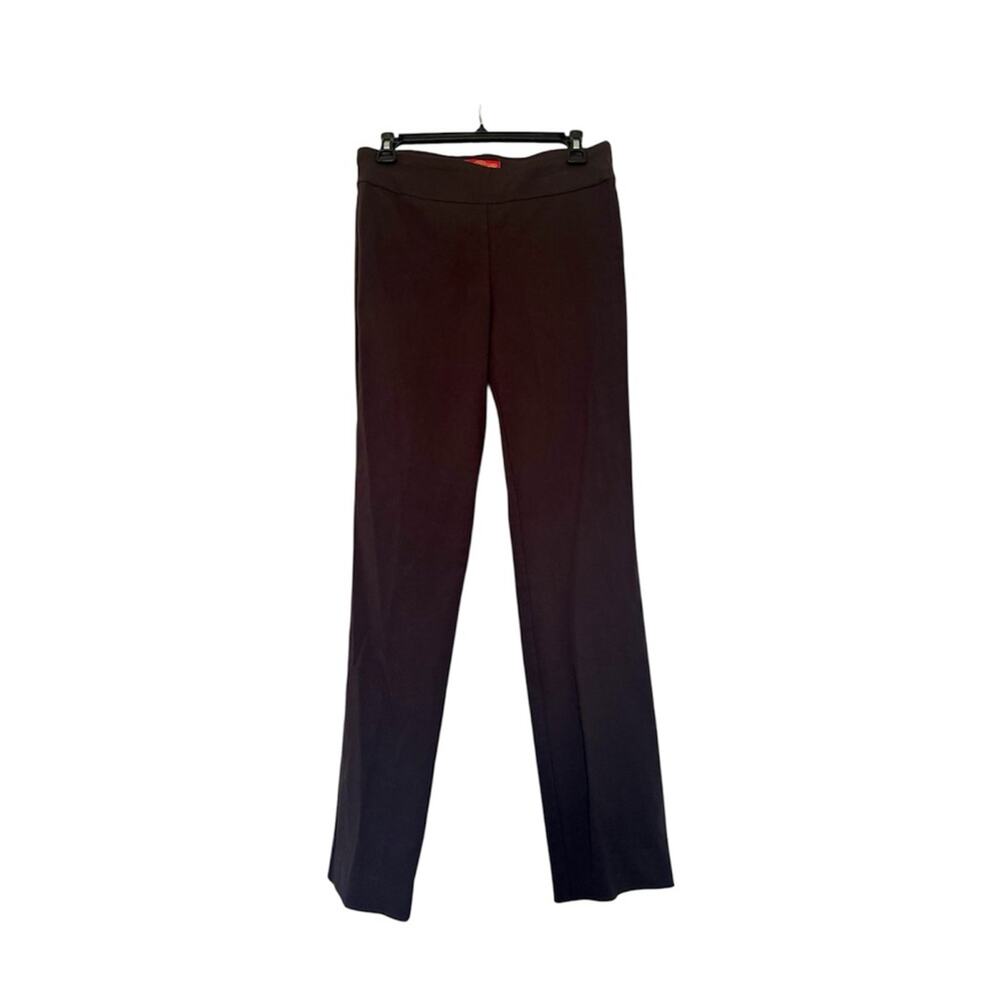 Krazy Larry Brown Stretch Pull on Straight Leg Pants Size 10